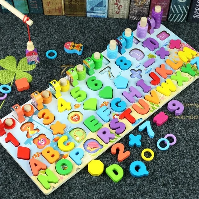 Montessori Wooden Geometric Puzzle for Kids Image 1