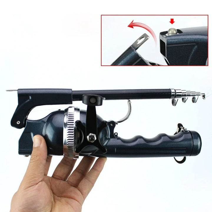 Portable Folding Telescopic Fishing Rod with Stainless Steel Built-in Reel Image 4