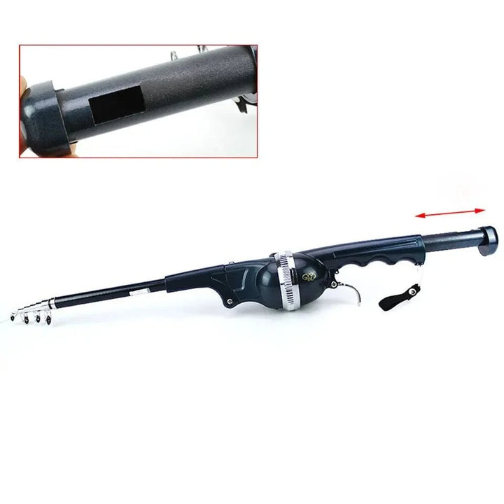 Portable Folding Telescopic Fishing Rod with Stainless Steel Built-in Reel Image 6