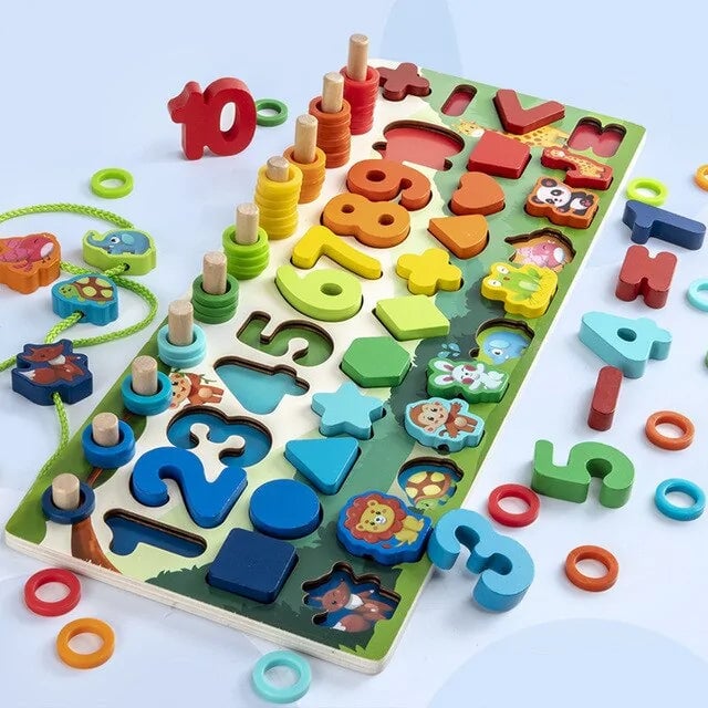 Montessori Wooden Geometric Puzzle for Kids Image 8