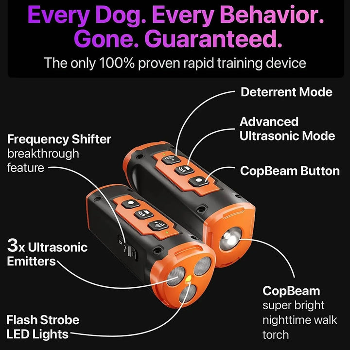 Rechargeable Anti Dog Bark Deterrent Device With LED Flashlight Image 4