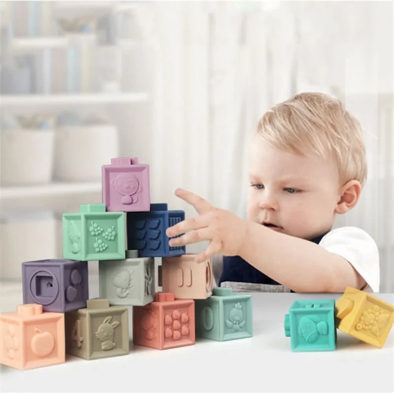 Silicone Educational Building Blocks For Toddlers Image 1