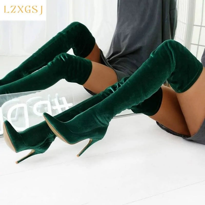 Thin Long Thigh Boots For Women Image 1