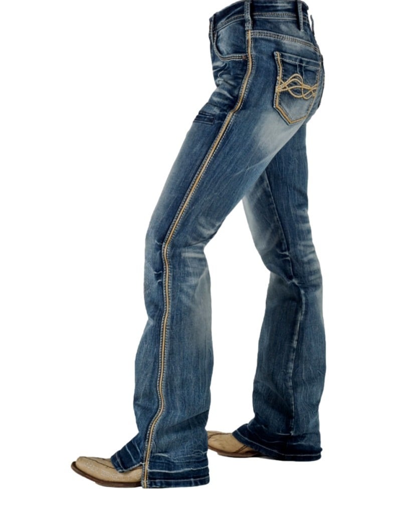 Cowgirl Tuff Western Jeans Womens Twister Bootcut Medium Wash JTWISR Image 2