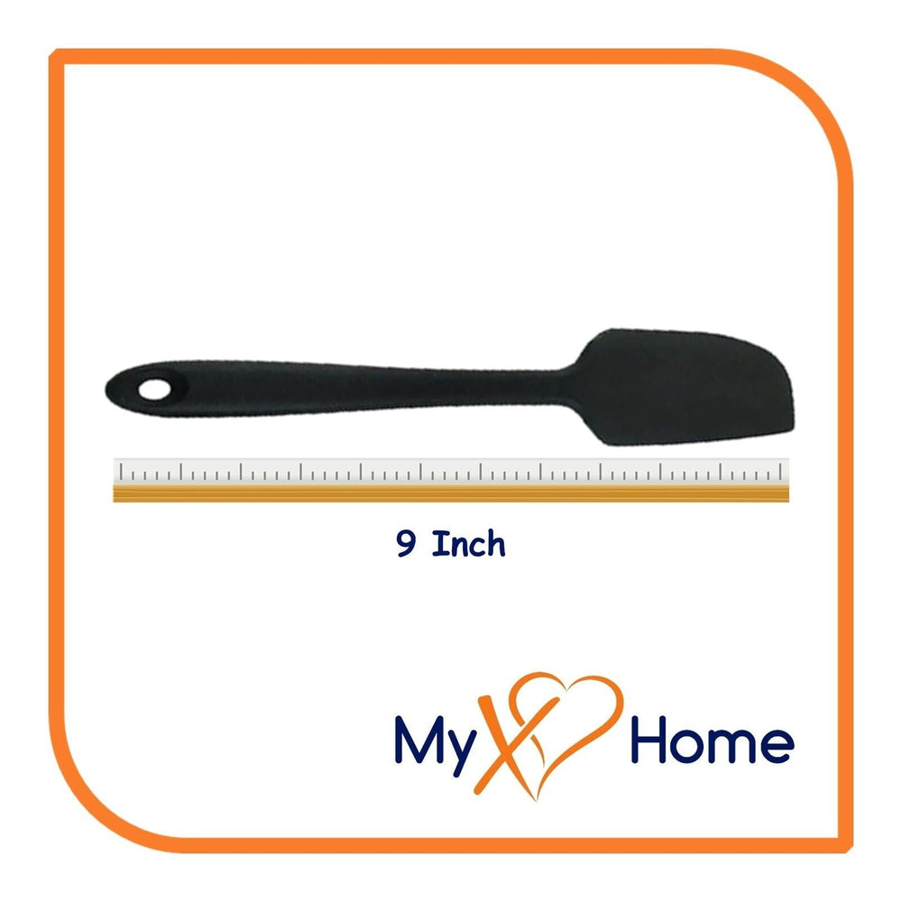 9" Black Silicone Spatula by MyXOHome (1 2 4 or 6 Spatulas) Image 2