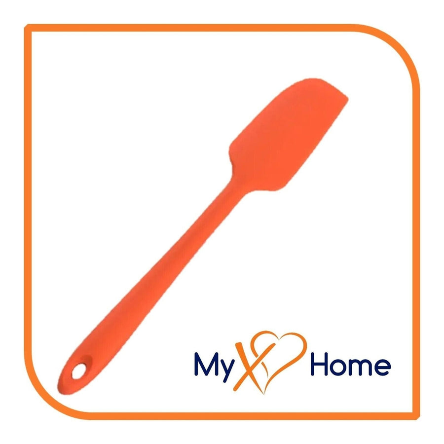 9" Orange Silicone Spatula by MyXOHome (1 2 4 or 6 Spatulas) Image 1