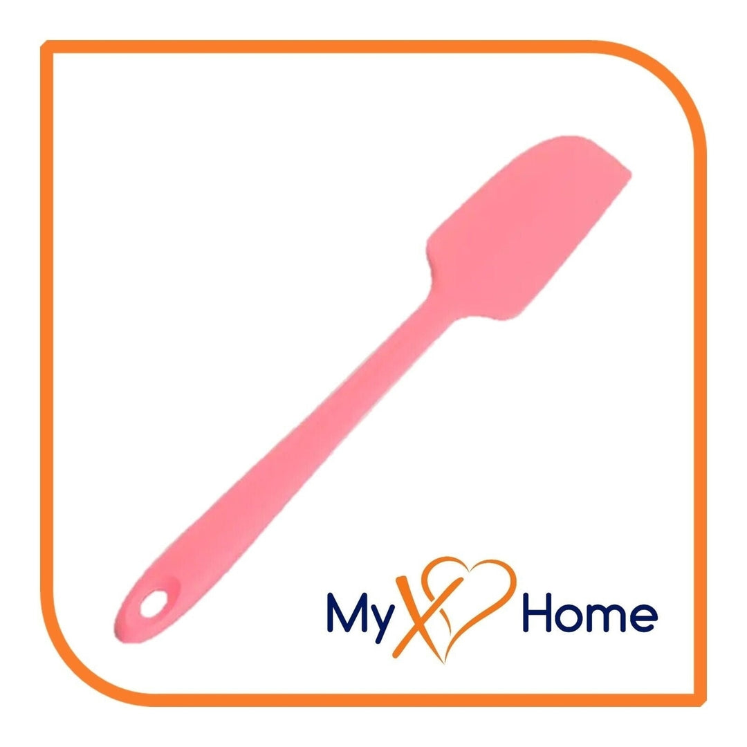 9" Pink Silicone Spatula by MyXOHome (1 2 4 or 6 Spatulas) Image 1