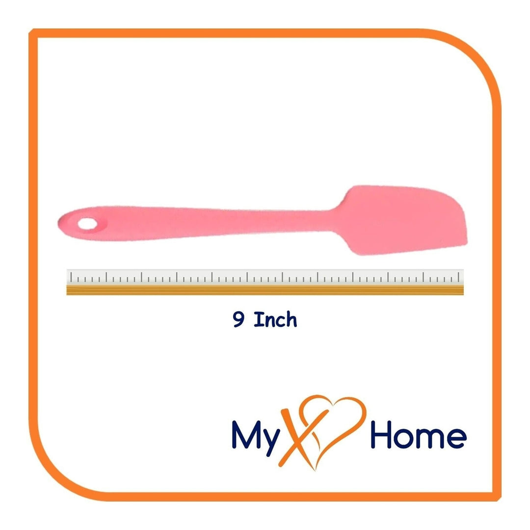 9" Pink Silicone Spatula by MyXOHome (1 2 4 or 6 Spatulas) Image 2