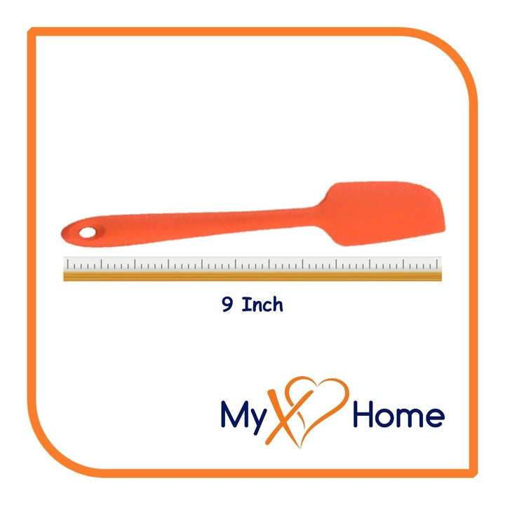 9" Orange Silicone Spatula by MyXOHome (1 2 4 or 6 Spatulas) Image 2