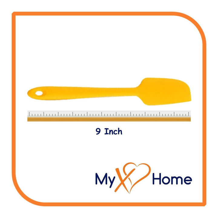 9" Yellow Silicone Spatula by MyXOHome (1 2 4 or 6 Spatulas) Image 2