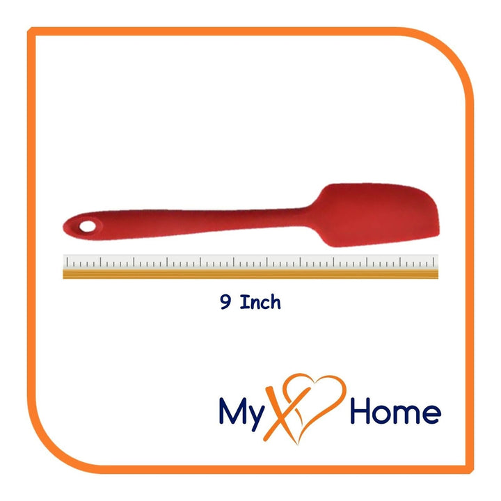 9" Red Silicone Spatula by MyXOHome (1 2 4 or 6 Spatulas) Image 2