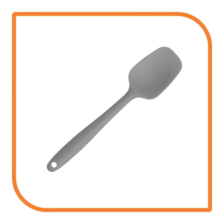 8" Gray Silicone Spoon/Spatula 1 Tool w/ 2 Uses (1 2 4 or 6 Tools) Image 10