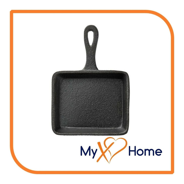 5" x 4" Rectangular Cast Iron Frying Pan / Skillet (2 Skillets) by MyXOHome Image 2