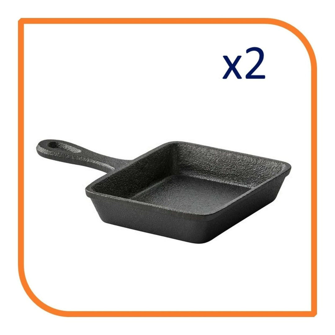 5" x 4" Rectangular Cast Iron Frying Pan / Skillet (2 Skillets) by MyXOHome Image 6