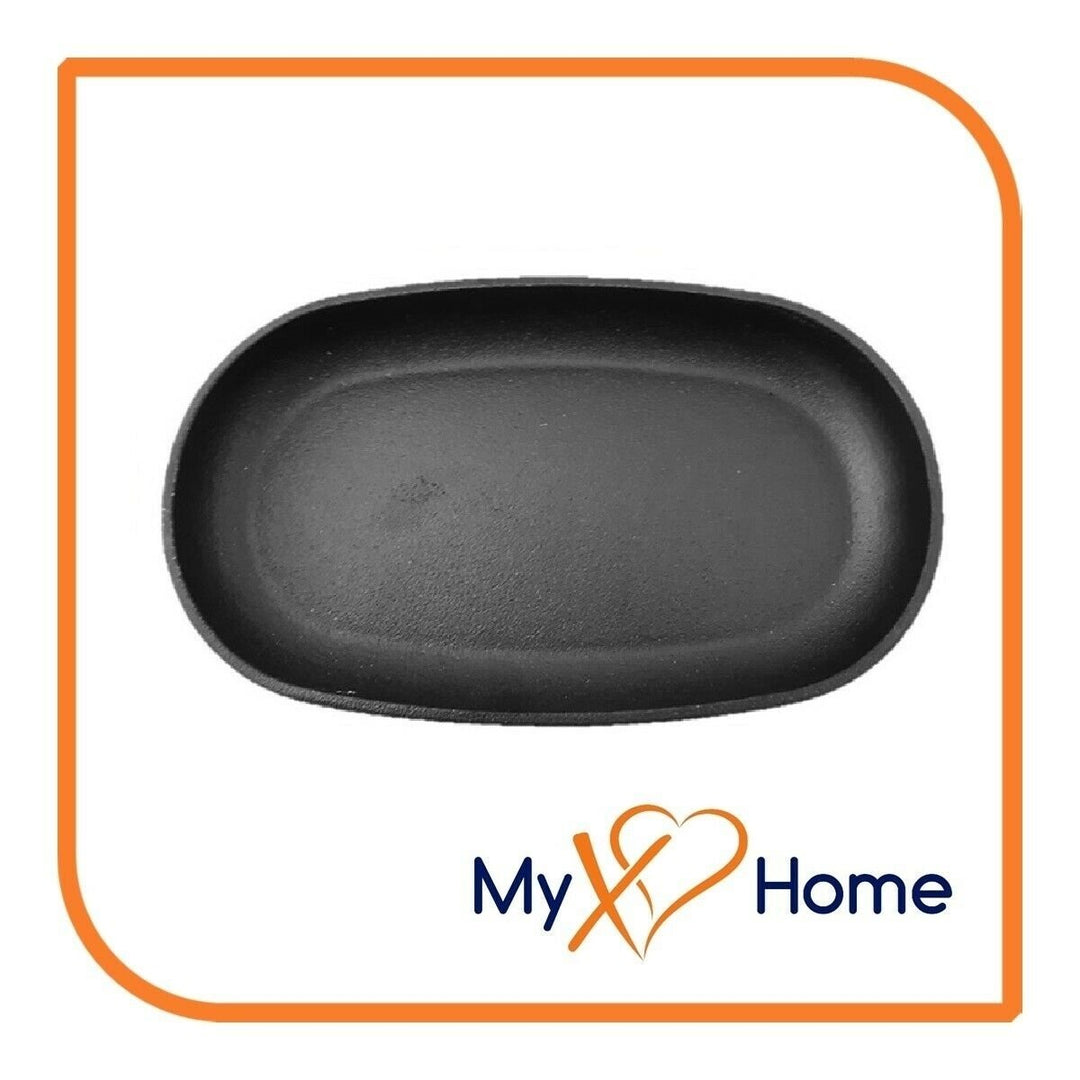 9" x 5" Oval Cast Iron Steak Plate / Skillet (4 Skillets) by MyXOHome Image 2