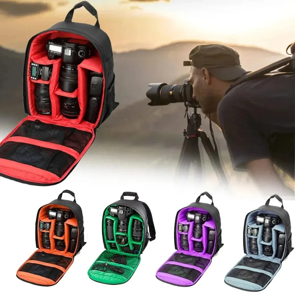 Multi-functional Outdoor Camera Backpack Video Digital Shoulder Camera Bag Waterproof Camera Photo Bag Case for DSLR Image 1