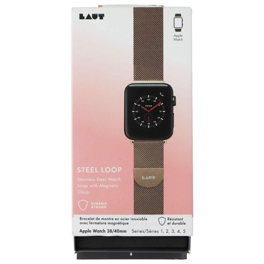 LAUT Stainless Steel Loop Strap for Apple Watch 38/40mm Series 5/4/3 - Pink Image 1