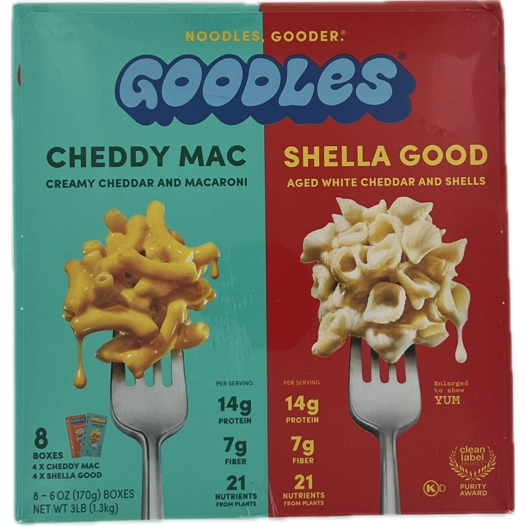 Goodles Mac and Cheese Variety Cheddy Mac and Shella Good 6 Ounce (Pack of 8) Image 1