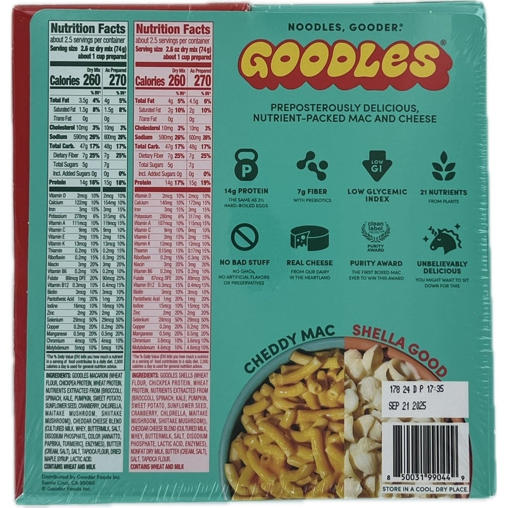 Goodles Mac and Cheese Variety Cheddy Mac and Shella Good 6 Ounce (Pack of 8) Image 2