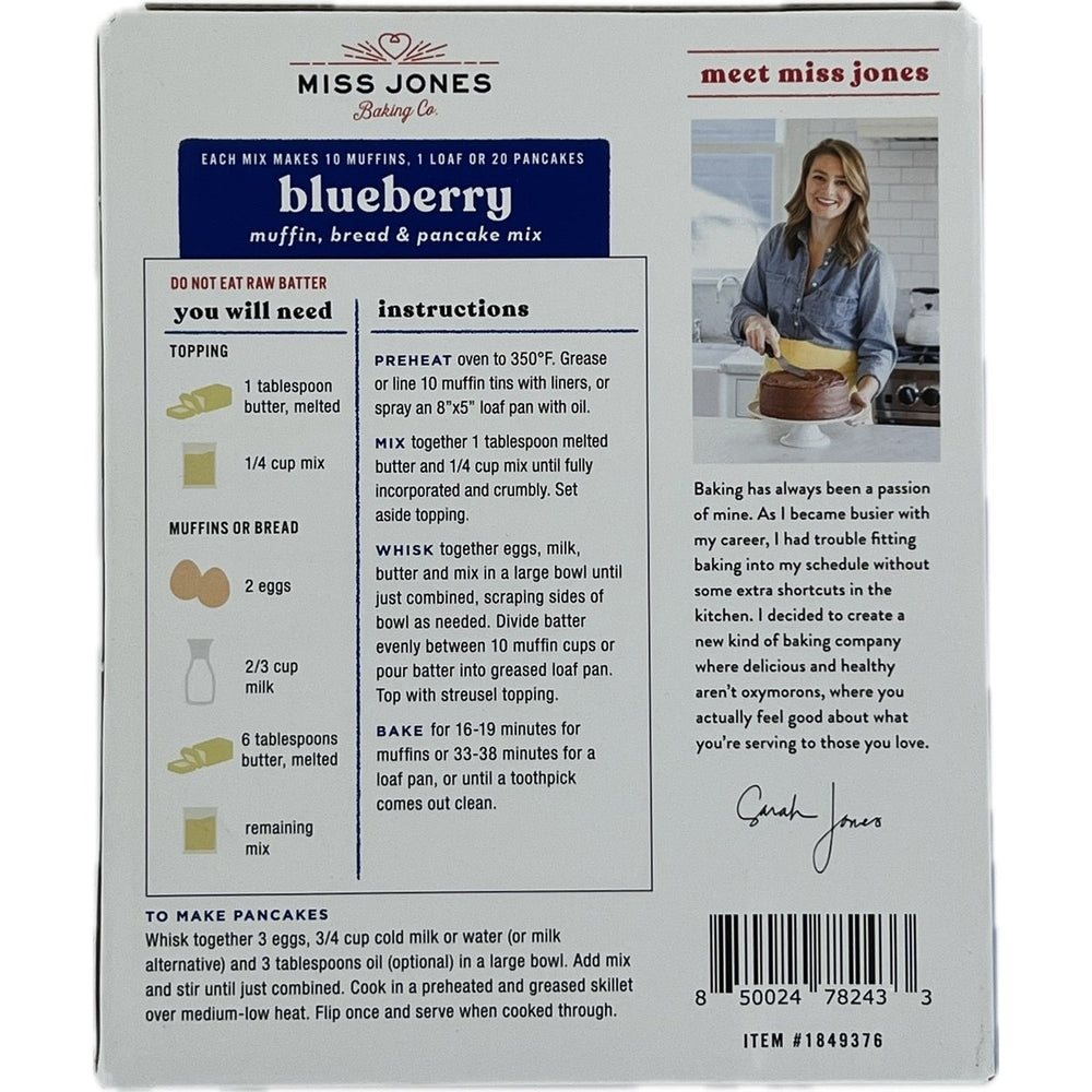 Miss Jones Moist and Fluffy Muffin Bread and Pancake Mix 12.35 Ounce (Pack of 3) Image 2