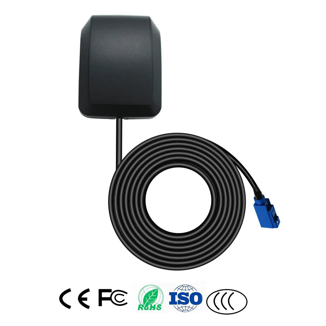 GPS Antenna Waterproof Fakra Black 1.5m for VW Audi Skoda Benz RNS MFD2 RNS510 Image 1