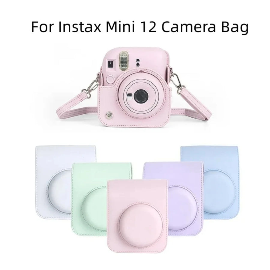 For Instax Mini 12 Camera Case PU Leather Soft Protective Case Trave Bag for Fujifilm Film Camera Bag with Shoulder Image 1