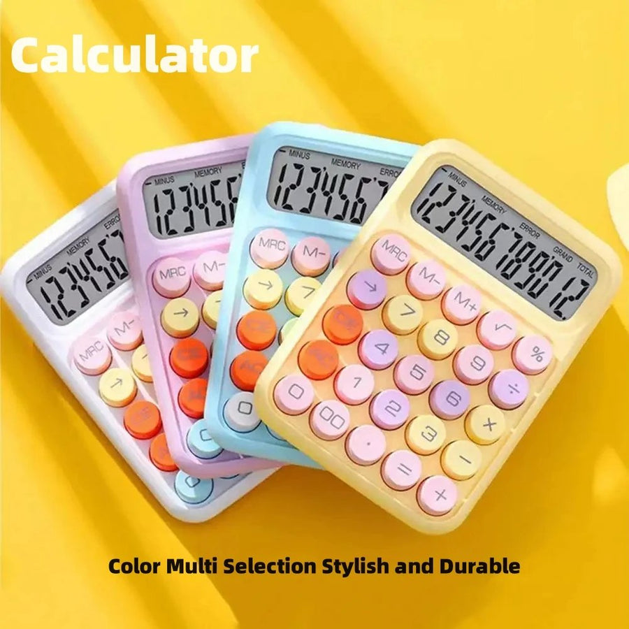 Ins Dopamine Candy Color Calculators Large Display Mechanical Dot Keyboard Back To School Supplies Students/Finance Image 1