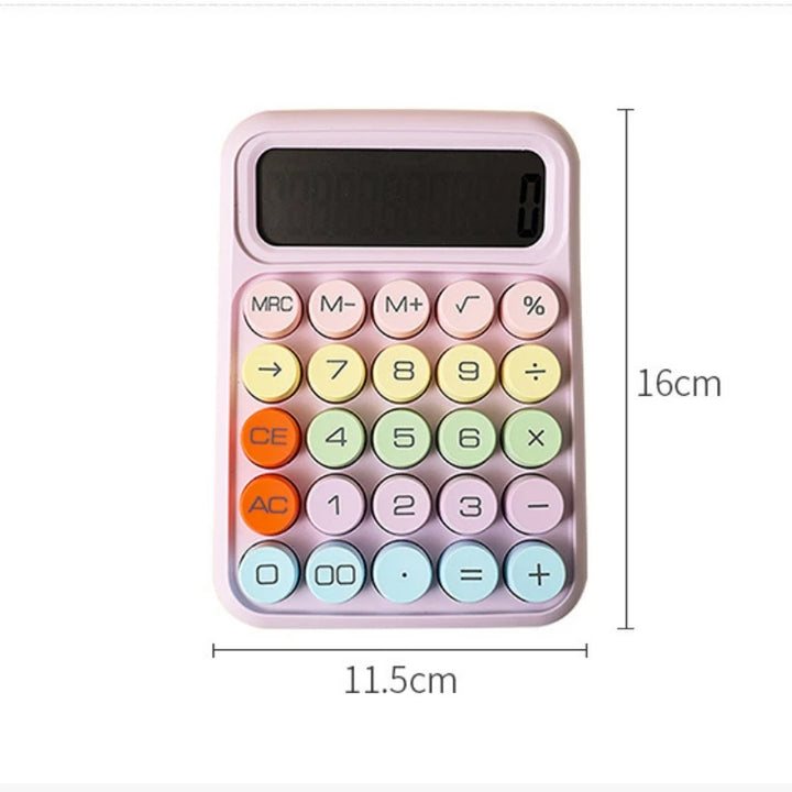 Dopamine Color Mechanical Calculator Large Display Portable Back to School Supplies Image 6