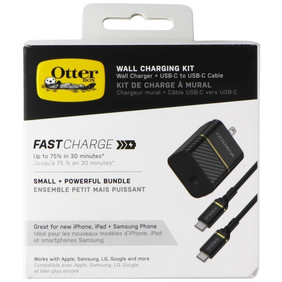 OtterBox Wall Charging Kit with 30W USB-C Adapter and 3.3-Ft USB-C Cable - Black Image 1