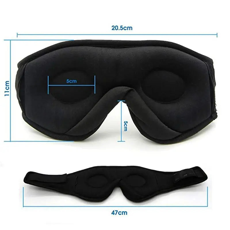 3D Wireless Music Sleep Mask with Mic  Soft Comfortable Headband for Side Sleepers Image 2