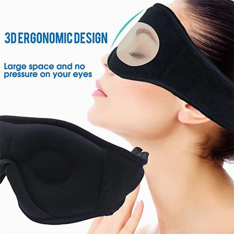 3D Wireless Music Sleep Mask with Mic  Soft Comfortable Headband for Side Sleepers Image 4