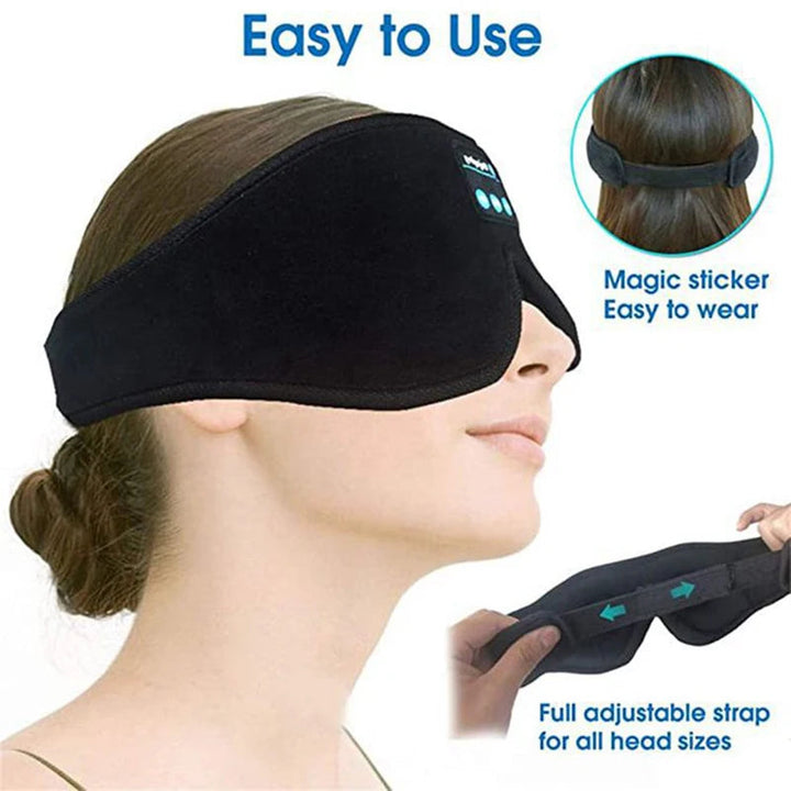 3D Wireless Music Sleep Mask with Mic  Soft Comfortable Headband for Side Sleepers Image 6