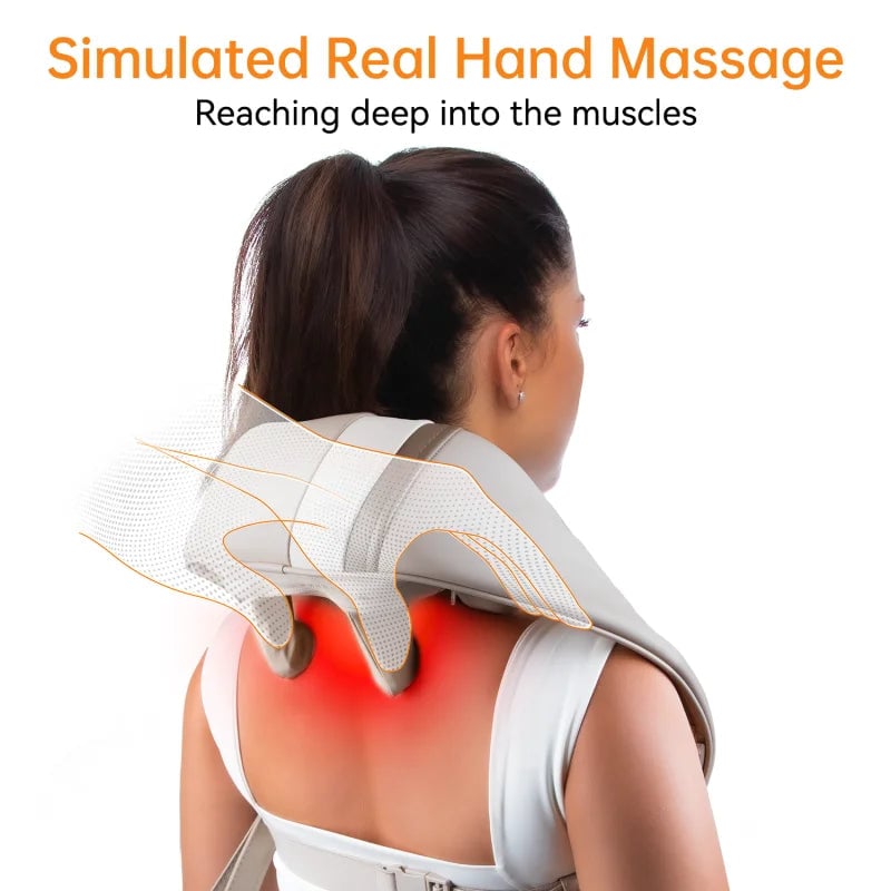 Mebak Massager For Neck and Cervical Shoulder With Heating Massage Pillow Image 3