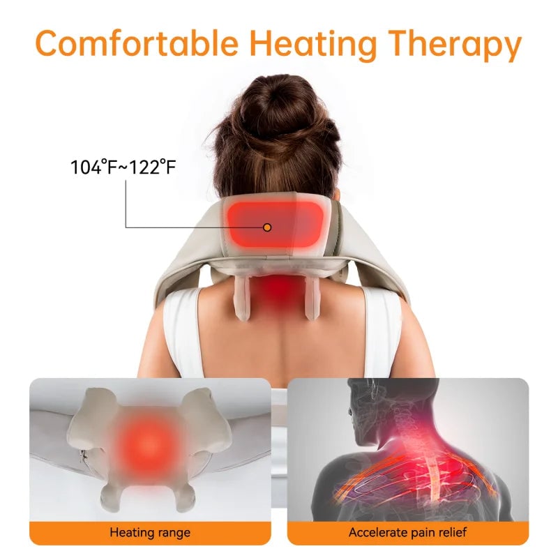 Mebak Massager For Neck and Cervical Shoulder With Heating Massage Pillow Image 4