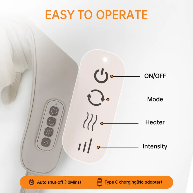 Mebak Massager For Neck and Cervical Shoulder With Heating Massage Pillow Image 4