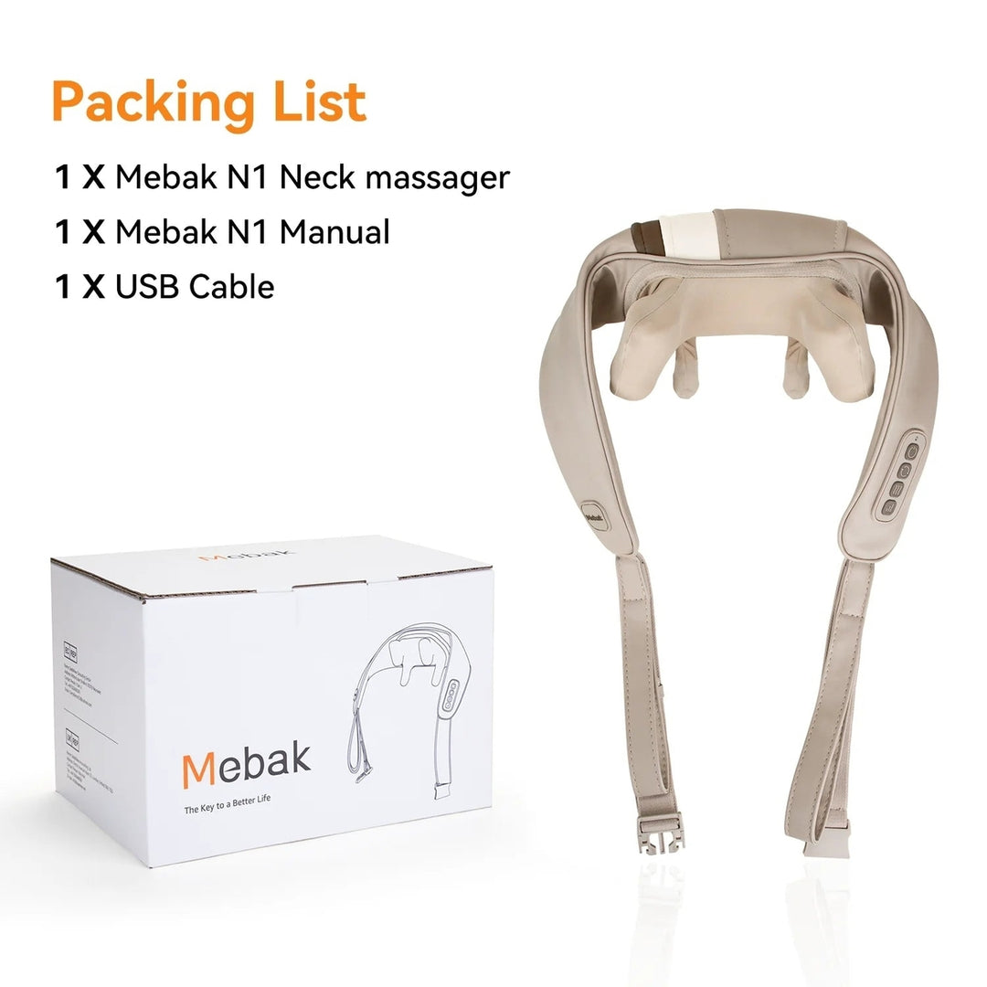 Mebak Massager For Neck and Cervical Shoulder With Heating Massage Pillow Image 7