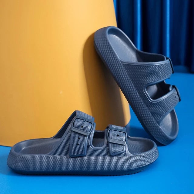 Platform Cloud Slippers Buckle Sandals Image 2