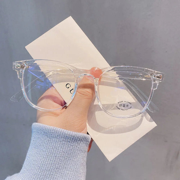 Transparent Round Anti-Blue Light Glasses for Women and Men Image 4