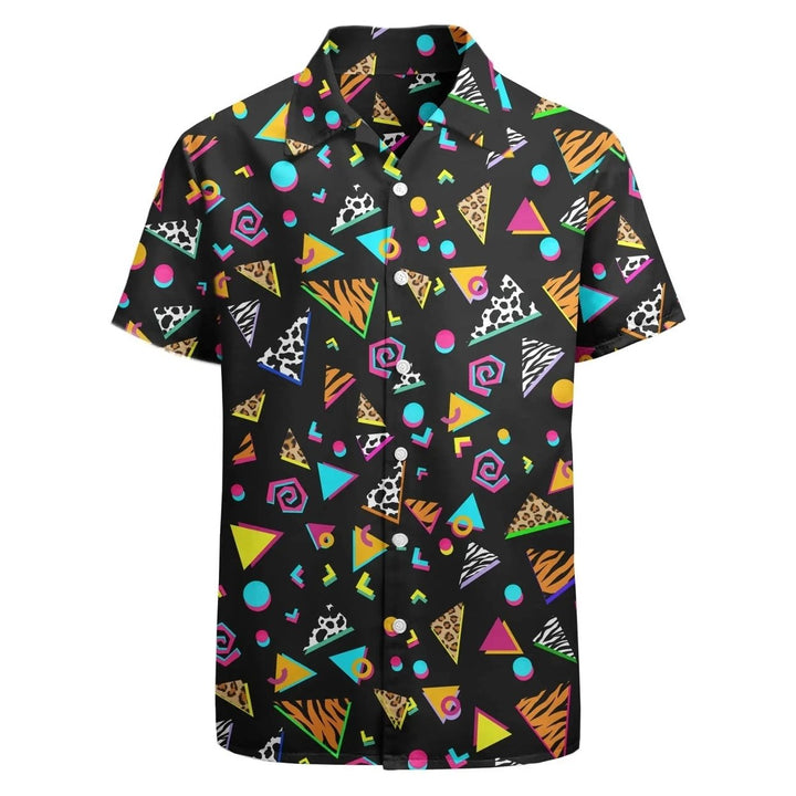 Summer Mens Vocation Lapel Camisa 3d Printed Retro Image 4