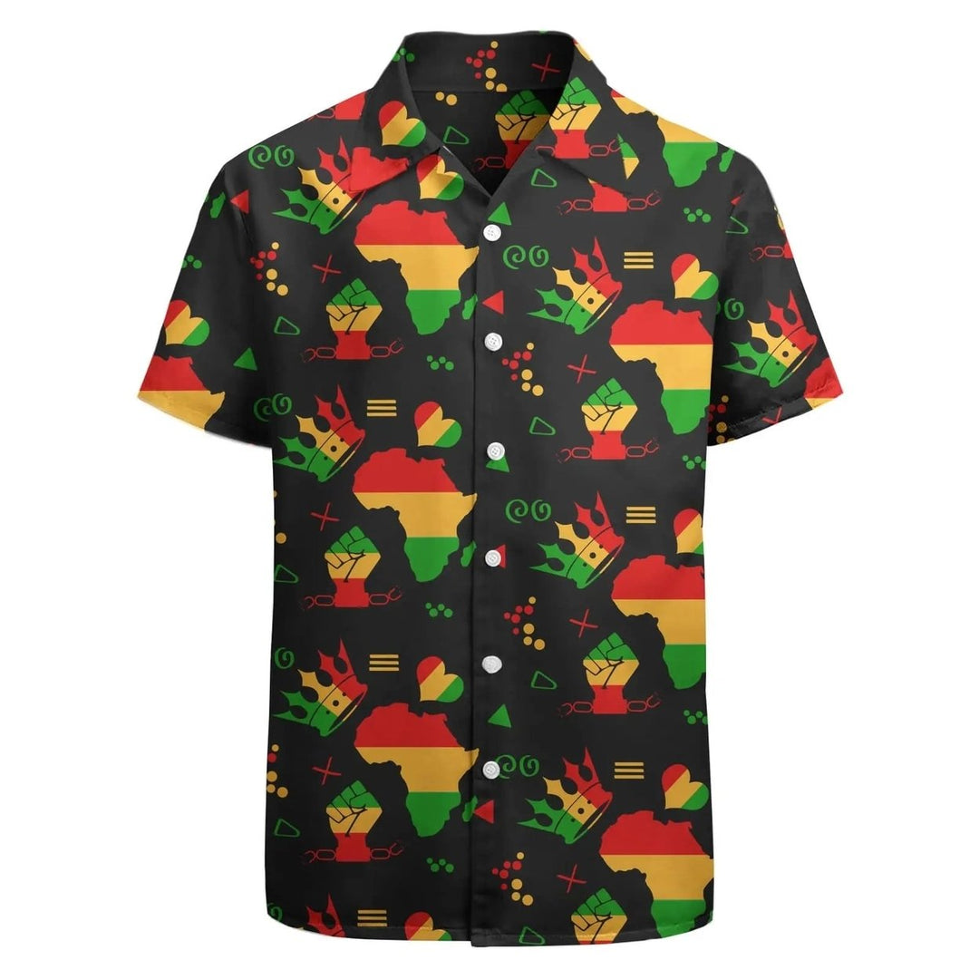 Summer Mens Vocation Lapel Camisa 3d Printed Retro Image 4