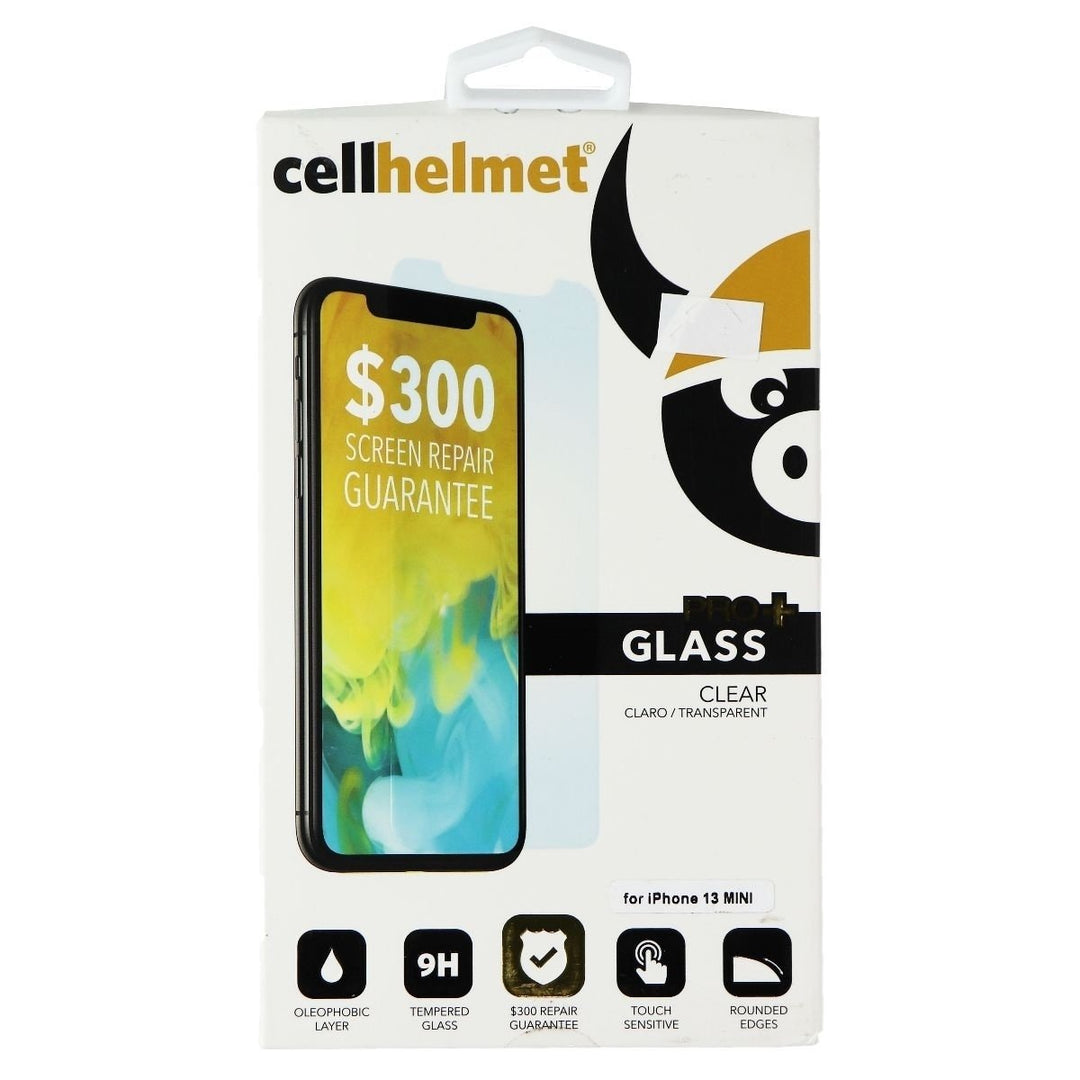 CellHelmet Glass Pro+ Series Screen Protector for Apple iPhone 13 Mini - Clear Image 1