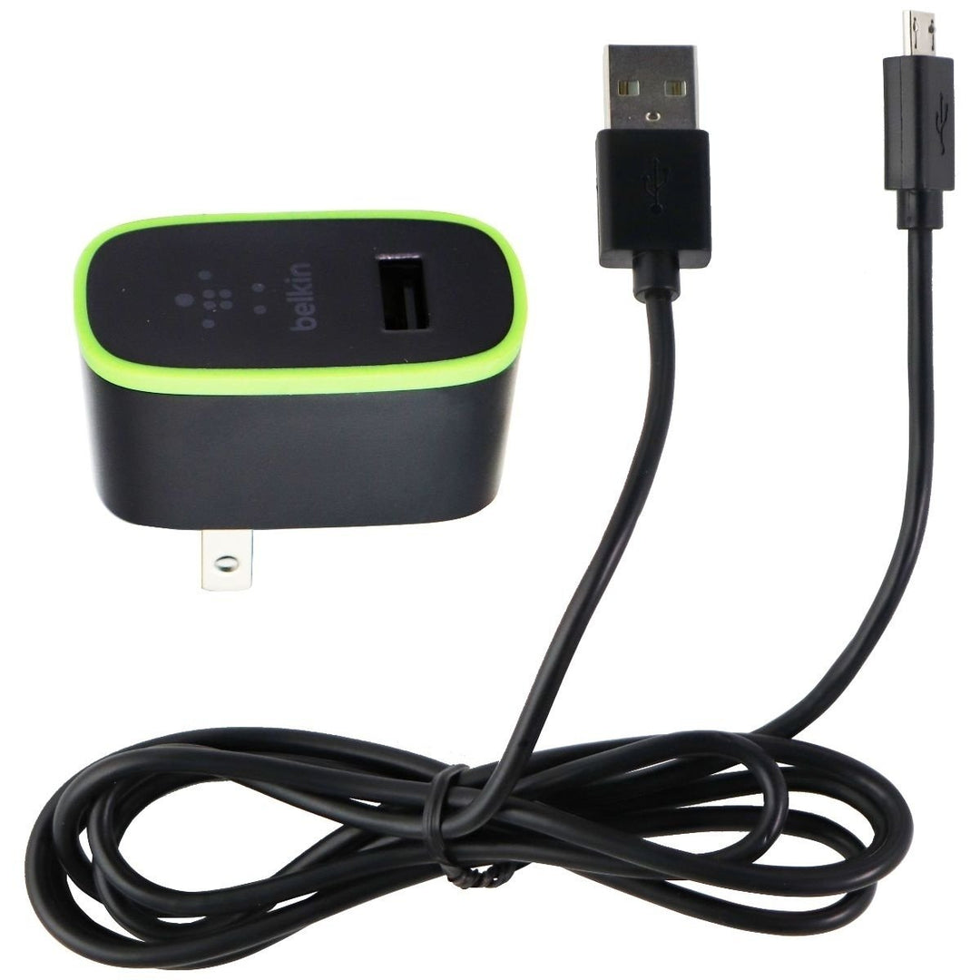 Belkin BoostUp (12W/2.4A) Single USB Wall Charger and 4-Ft Micro-USB Cable - Black Image 1