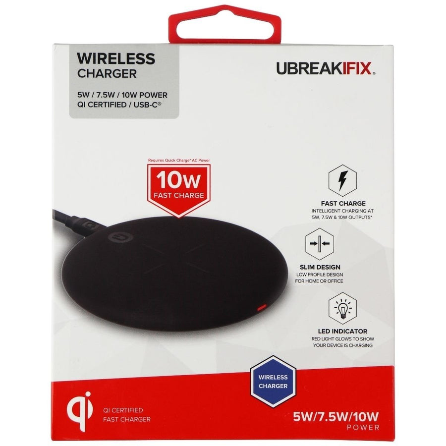 UBREAKIFIX USB-C Qi Wireless Charger (10W) - Black Image 1