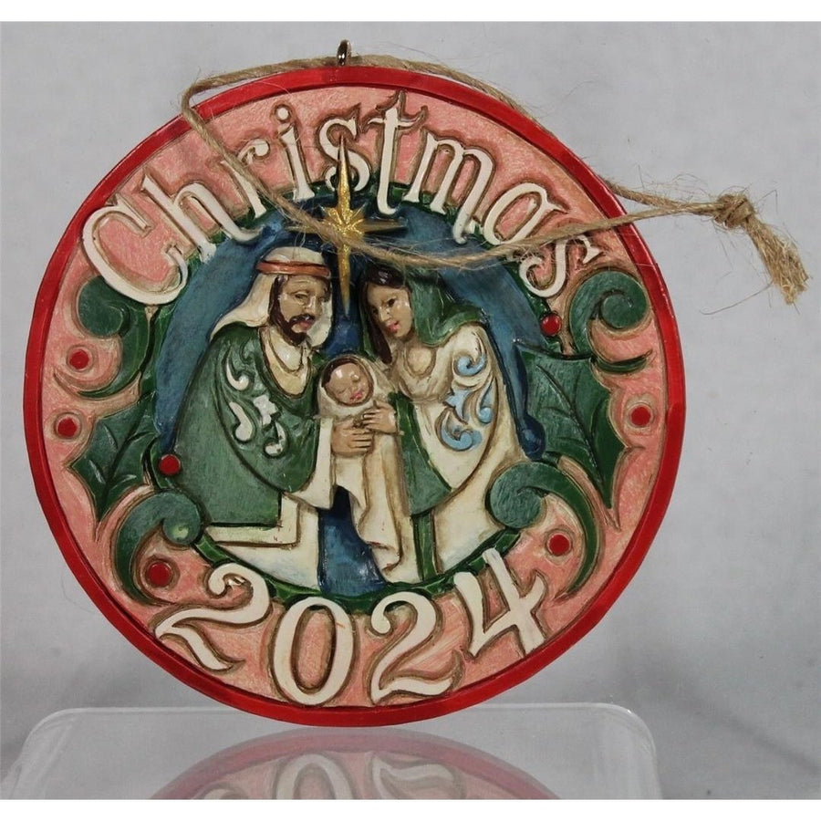 Jim Shore Holiday Ornament Dated 2024 Holy Family - 2024 - in Box 6015507 Image 1