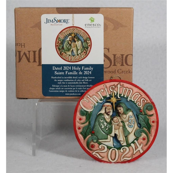 Jim Shore Holiday Ornament Dated 2024 Holy Family - 2024 - in Box 6015507 Image 3