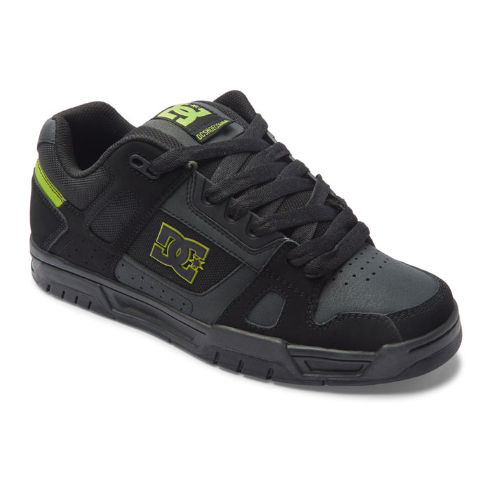 DC Shoes Mens Stag Shoes Black/Lime Green - 320188-BL4 13 BLACK/LIME GREEN Image 2