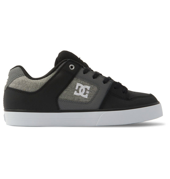 DC Shoes Mens Pure Shoes Black/White/Armor - 300660-KWA BLACK/WHITE/ARMOR Image 1