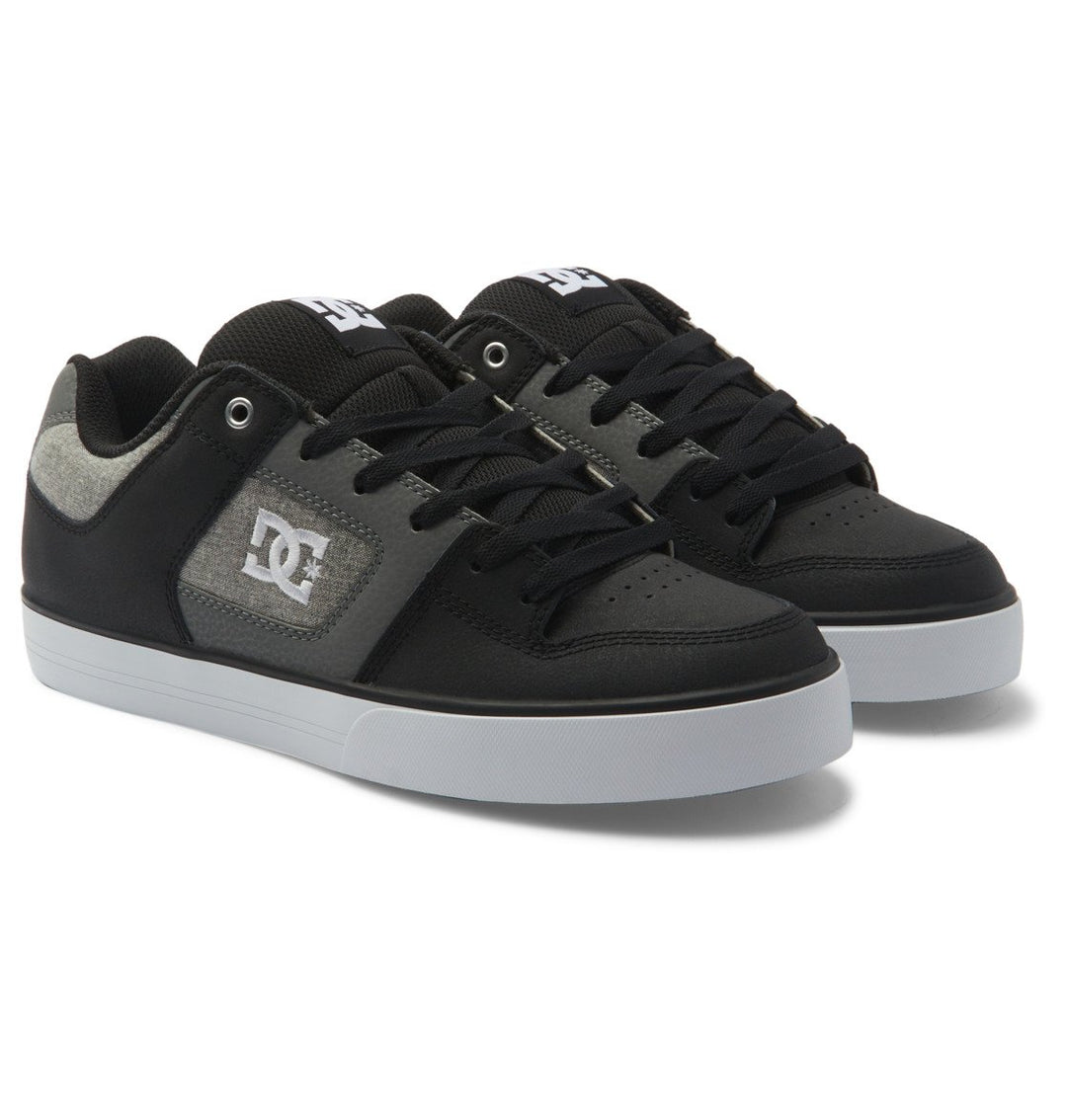 DC Shoes Mens Pure Shoes Black/White/Armor - 300660-KWA BLACK/WHITE/ARMOR Image 2