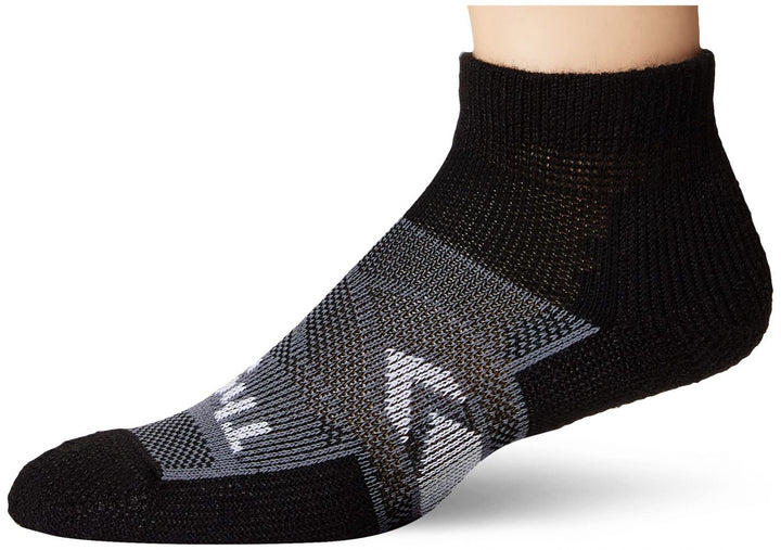 Thorlos Max Cushion Ankle Socks Black Grey Accent 12 Hour Shift Work Footwear Image 2