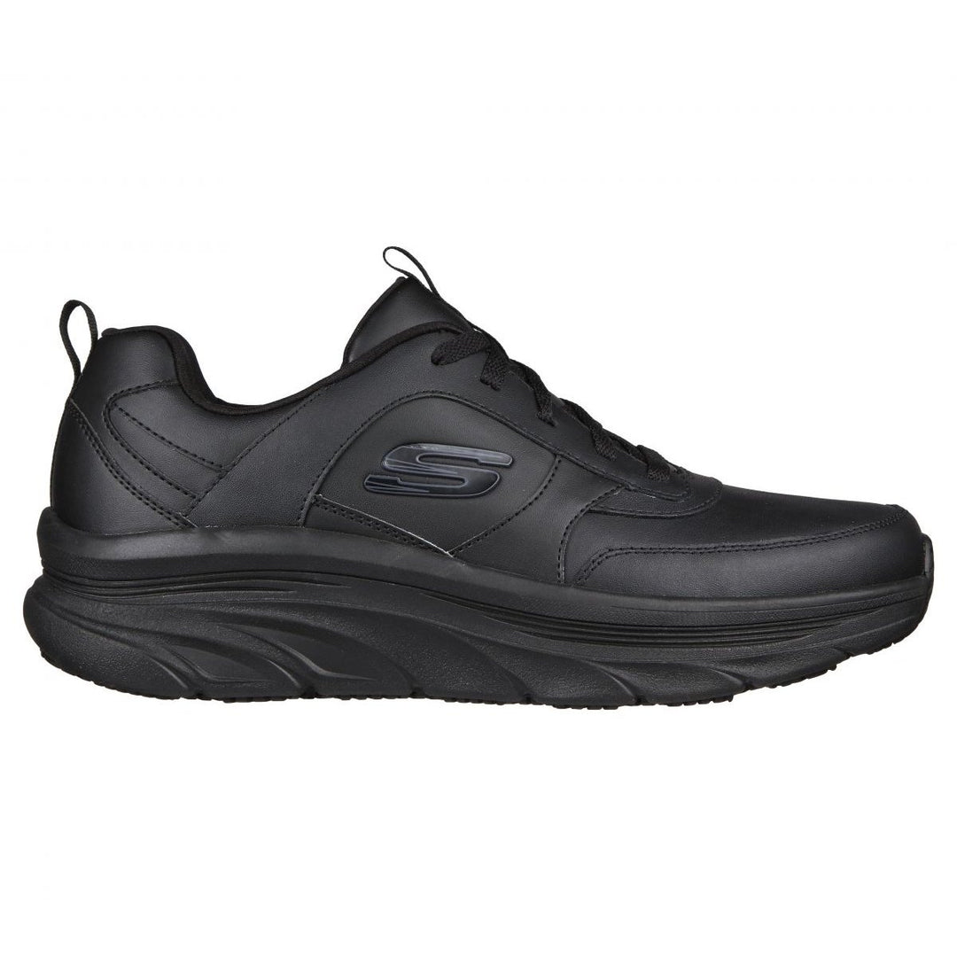 SKECHERS WORK Mens DLux Walker SR - Splendal Slip Resistant Work Shoe Black - 200102-BLK BLACK Image 1